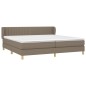 vidaXL Cama box spring con colchón tela gris taupe 200x200 cm vidaXL Cama box spring con colchón tela gris taupe 200x200 cm