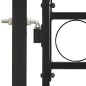 vidaXL Cancela de valla doble puerta con arco 400x200 cm acero negro vidaXL Cancela de valla doble puerta con arco 400x200 cm acero negro