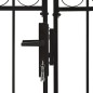 vidaXL Cancela de valla doble puerta con arco 400x200 cm acero negro vidaXL Cancela de valla doble puerta con arco 400x200 cm acero negro
