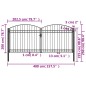 vidaXL Cancela de valla doble puerta con arco 400x200 cm acero negro vidaXL Cancela de valla doble puerta con arco 400x200 cm acero negro