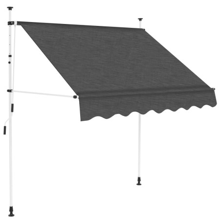 vidaXL Toldo retráctil de operación manual antracita 200 cm