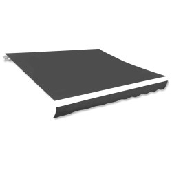 vidaXL Toldo de lona blanco gris antracita 500x300 cm