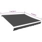vidaXL Toldo de lona blanco gris antracita 500x300 cm