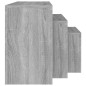 vidaXL Mesas de centro apilables 3 pzas madera ingeniería gris Sonoma vidaXL Mesas de centro apilables 3 pzas madera ingeniería gris Sonoma