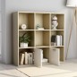 vidaXL Estantería madera contrachapada blanco y roble 40x30x189 cm vidaXL Estantería madera contrachapada blanco y roble 40x30x189 cm