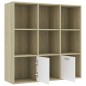 vidaXL Estantería madera contrachapada blanco y roble 40x30x189 cm vidaXL Estantería madera contrachapada blanco y roble 40x30x189 cm