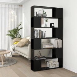 vidaXL Estantería divisor de espacios negro 100x24x188 cm