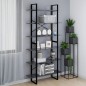 vidaXL Armario alto madera contrachapada gris 100x30x210 cm