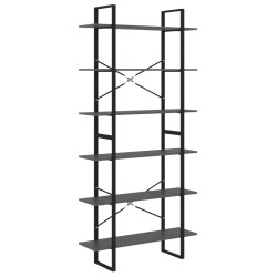 vidaXL Armario alto madera contrachapada gris 100x30x210 cm
