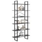 vidaXL Armario alto madera contrachapada gris 100x30x210 cm