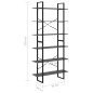 vidaXL Armario alto madera contrachapada gris 100x30x210 cm