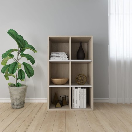 vidaXL Estantería/Aparador madera ingeniería blanco roble 66x30x98 cm
