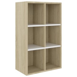 vidaXL Estantería/Aparador madera ingeniería blanco roble 66x30x98 cm