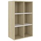 vidaXL Estantería/Aparador madera ingeniería blanco roble 66x30x98 cm vidaXL Estantería/Aparador madera ingeniería blanco roble 66x30x98 cm