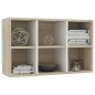 vidaXL Estantería/Aparador madera ingeniería blanco roble 66x30x98 cm vidaXL Estantería/Aparador madera ingeniería blanco roble 66x30x98 cm
