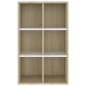 vidaXL Estantería/Aparador madera ingeniería blanco roble 66x30x98 cm vidaXL Estantería/Aparador madera ingeniería blanco roble 66x30x98 cm
