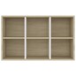 vidaXL Estantería/Aparador madera ingeniería blanco roble 66x30x98 cm vidaXL Estantería/Aparador madera ingeniería blanco roble 66x30x98 cm