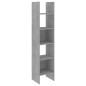 vidaXL Estantería librería 4 piezas madera de ingeniería gris hormigón vidaXL Estantería librería 4 piezas madera de ingeniería gris hormigón