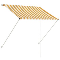 vidaXL Toldo retráctil 150x150 cm amarillo y blanco