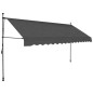 vidaXL Toldo manual retráctil con LED gris antracita 400 cm vidaXL Toldo manual retráctil con LED gris antracita 400 cm