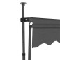 vidaXL Toldo manual retráctil con LED gris antracita 400 cm vidaXL Toldo manual retráctil con LED gris antracita 400 cm