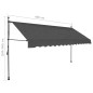 vidaXL Toldo manual retráctil con LED gris antracita 400 cm vidaXL Toldo manual retráctil con LED gris antracita 400 cm