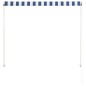 vidaXL Toldo retráctil azul y blanco 100x150 cm vidaXL Toldo retráctil azul y blanco 100x150 cm