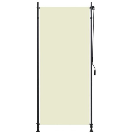 vidaXL Estor enrollable de exterior color crema 100x270 cm