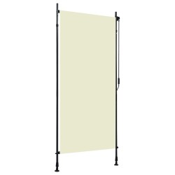 vidaXL Estor enrollable de exterior color crema 100x270 cm