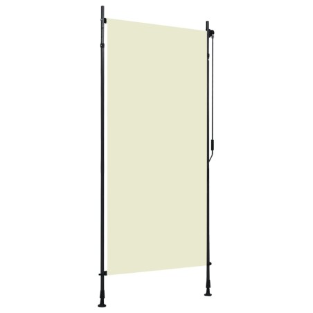 vidaXL Estor enrollable de exterior color crema 100x270 cm