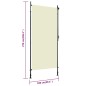 vidaXL Estor enrollable de exterior color crema 100x270 cm vidaXL Estor enrollable de exterior color crema 100x270 cm