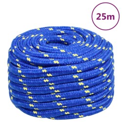 vidaXL Cuerda de barco polipropileno azul 20 mm 25 m