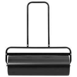 vidaXL Rodillo para césped con mango acero y hierro negro 63 L