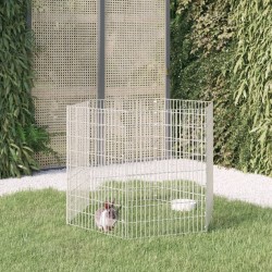 vidaXL Jaula para conejos 6 paneles hierro galvanizado 54x80 cm