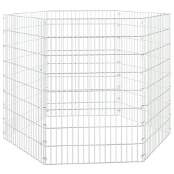 vidaXL Jaula para conejos 6 paneles hierro galvanizado 54x80 cm