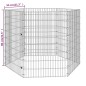 vidaXL Jaula para conejos 6 paneles hierro galvanizado 54x80 cm