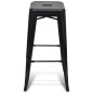 vidaXL Taburetes de cocina 2 unidades de acero negro vidaXL Taburetes de cocina 2 unidades de acero negro