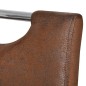 vidaXL Sillas de comedor 2 unidades cuero sintético marrón