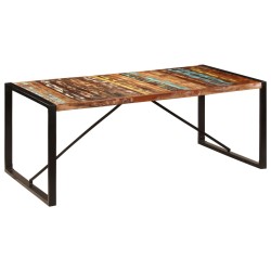 vidaXL Mesa de comedor de madera maciza reciclada 200x100x75 cm 