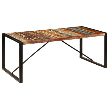 vidaXL Mesa de comedor de madera maciza reciclada 200x100x75 cm 