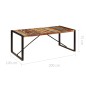 vidaXL Mesa de comedor de madera maciza reciclada 200x100x75 cm 