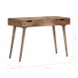 vidaXL Mesa tocador con espejo madera maciza de mango 112x45x76 cm vidaXL Mesa tocador con espejo madera maciza de mango 112x45x76 cm