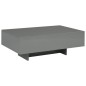 vidaXL Mesa de centro de MDF gris brillante 85x55x31 cm