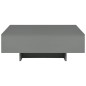 vidaXL Mesa de centro de MDF gris brillante 85x55x31 cm