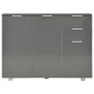 vidaXL Aparador gris brillante 107x35x80,5 cm vidaXL Aparador gris brillante 107x35x80,5 cm