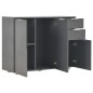vidaXL Aparador gris brillante 107x35x80,5 cm vidaXL Aparador gris brillante 107x35x80,5 cm