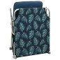 vidaXL Tumbona plegable con toldo de acero estampado de hojas vidaXL Tumbona plegable con toldo de acero estampado de hojas