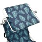 vidaXL Tumbona plegable con toldo de acero estampado de hojas vidaXL Tumbona plegable con toldo de acero estampado de hojas