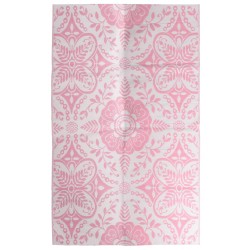 vidaXL Alfombra de exterior PP rosa 190x290 cm