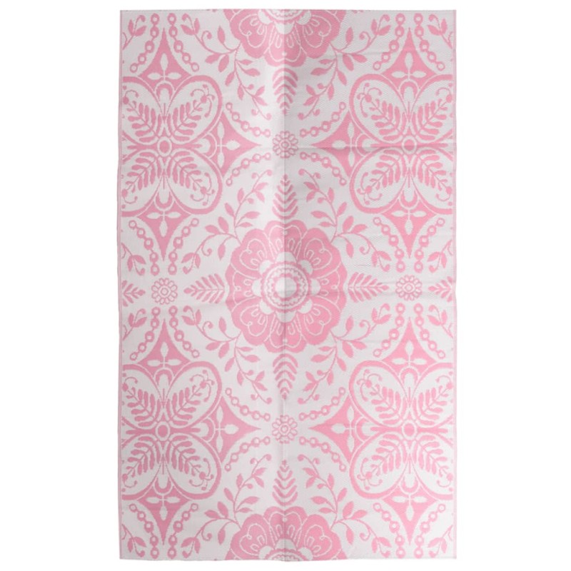 vidaXL Alfombra de exterior PP rosa 190x290 cm vidaXL Alfombra de exterior PP rosa 190x290 cm